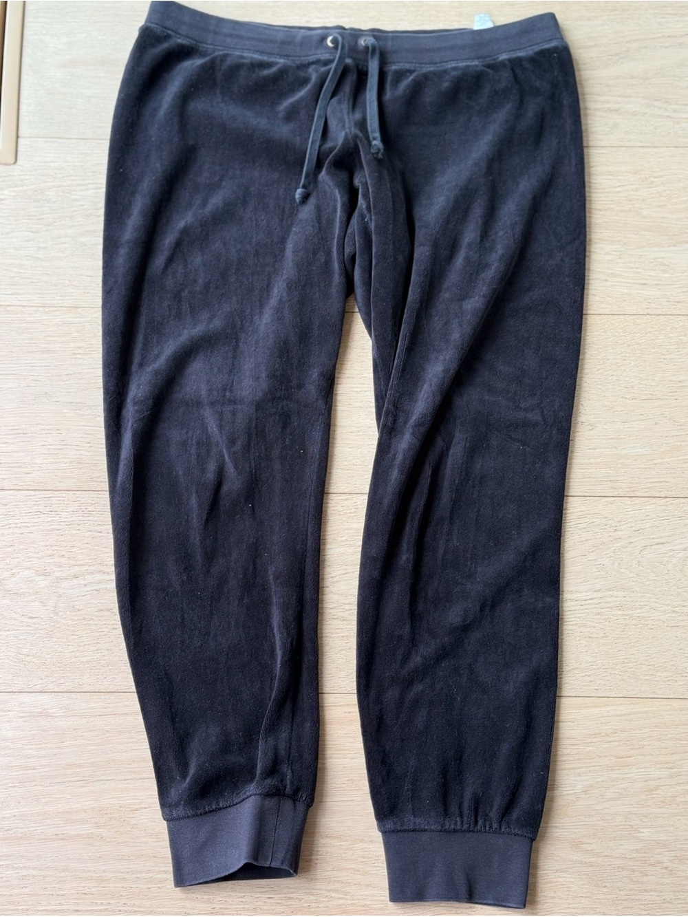 Vintage Juicy Couture Velour Joggers ✨ Y2K Black Velour Track Pants Original